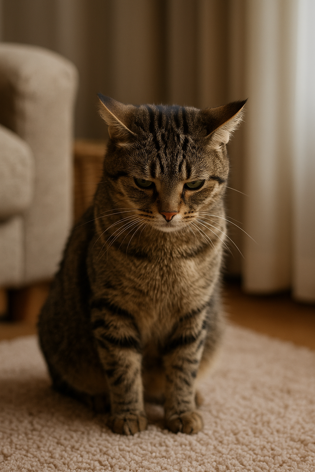 Un chat qui est stréssé