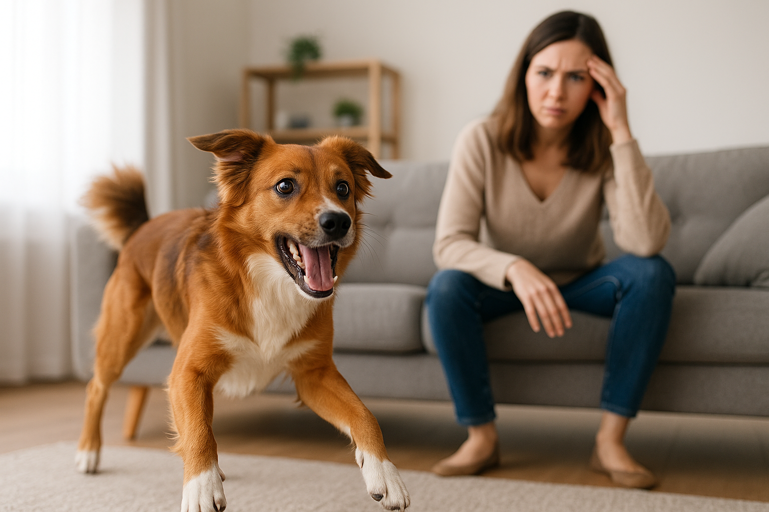 Un chien qui est hyperactif