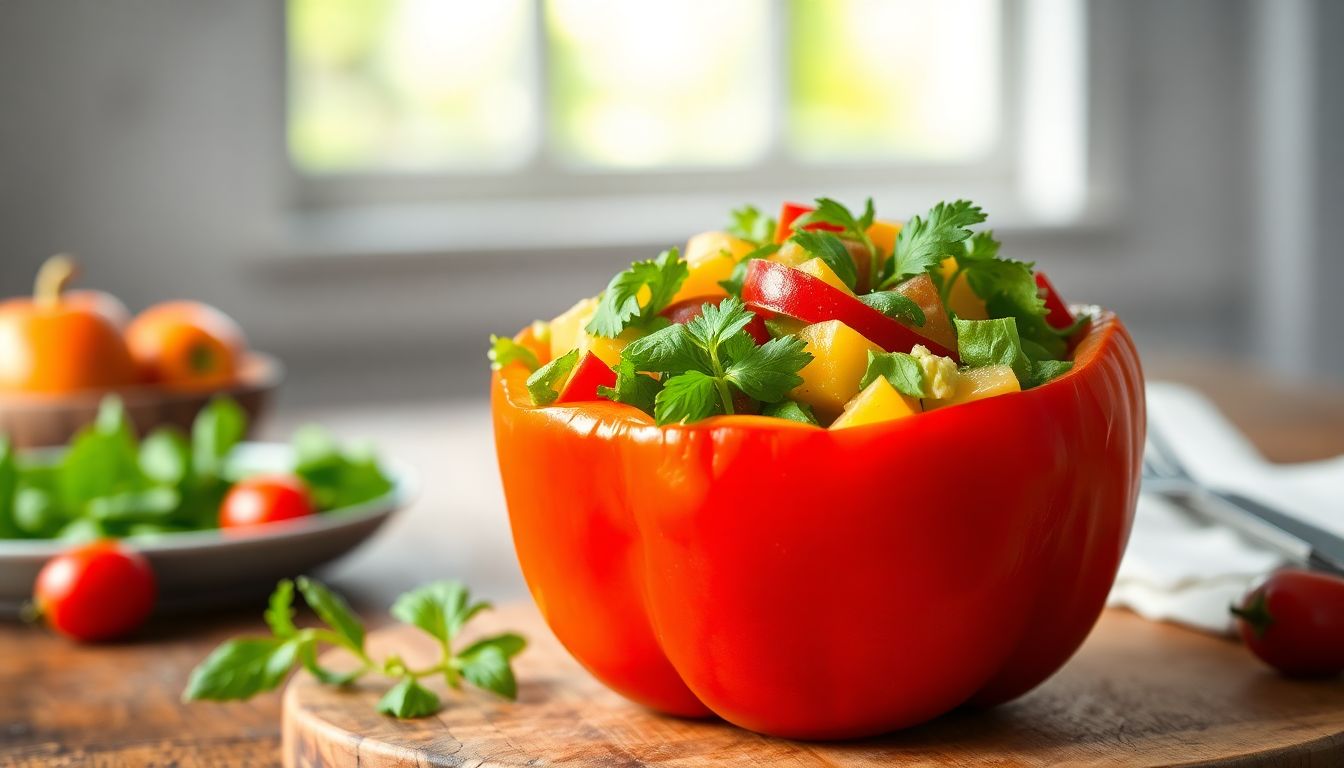 recette salada minceur poivron